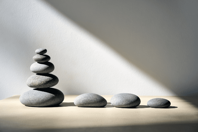 Stacked rocks zen vibe