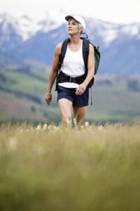 Lisa Carey hiking in the outdoors
